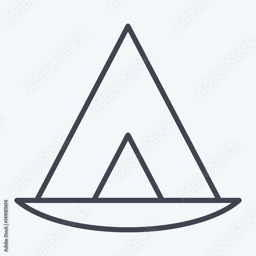 Icon Wigwam. related to House symbol. line style. design editable