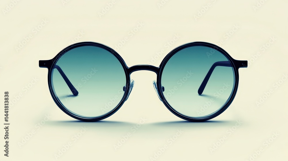 Glasses Style. Retro Circle Icon Design Isolated on White Background Glasses Style. Retro Circle Icon Design Isolated on White Background