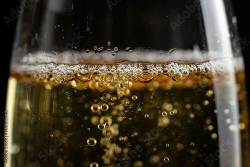 Obraz na płótnie Champagne Glass with Rising Bubbles w salonie