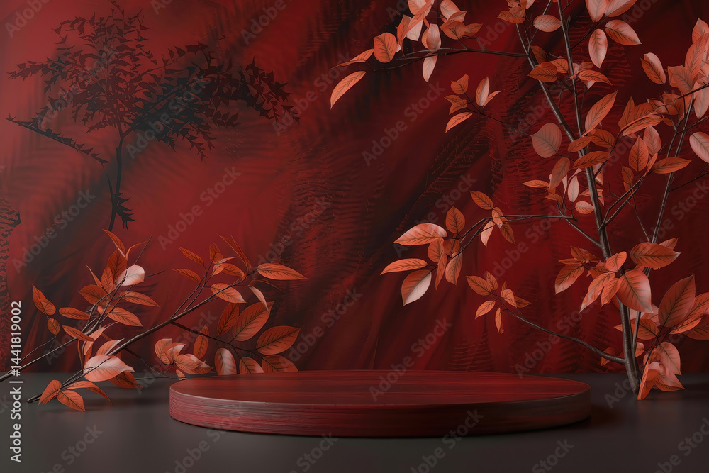 Red Leaves and Shadows