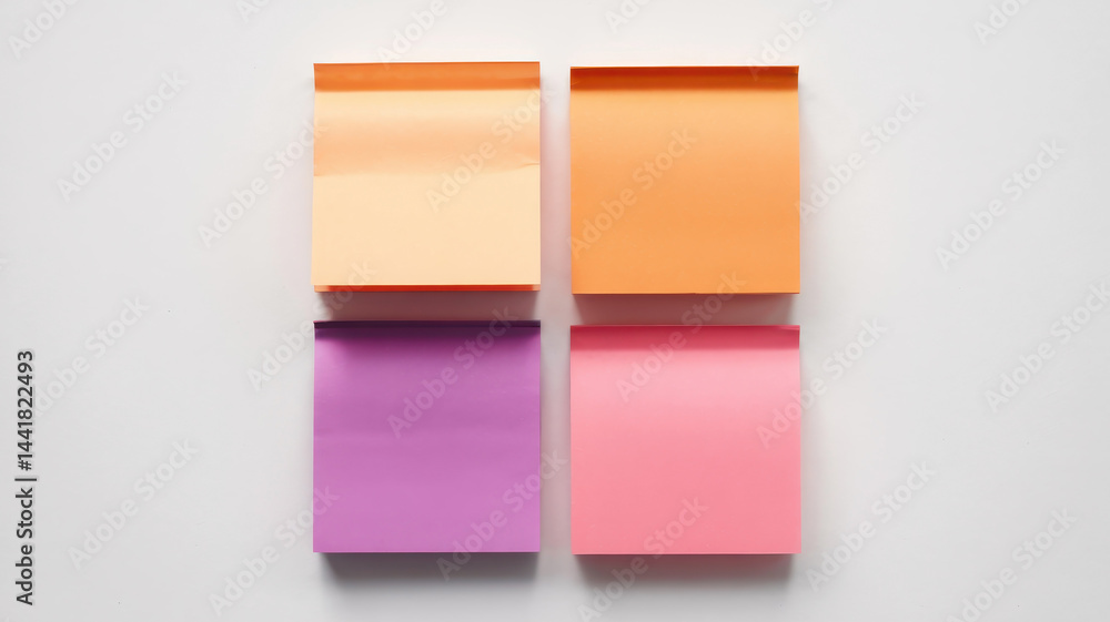 Colorful Sticky Notes in Various Shades