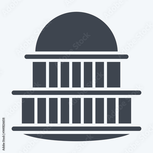 Icon Capitol. related to House symbol. glyph style. design editable