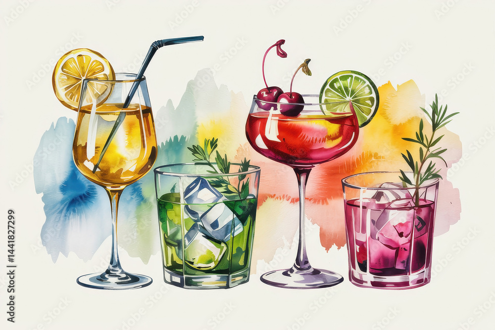 Refreshing Summer Cocktails with Garnishes