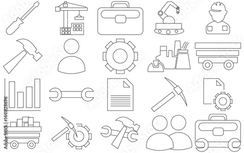 The image contains a collection of twelve hard hat illustrations. 
The illustrations are presented in a grid format, with each hard hat 
shown from a slightly different angle. All hard hats 