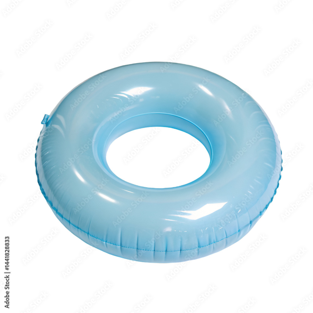 Light blue inflatable ring isolated on transparent background Light blue inflatable ring isolated on transparent background
