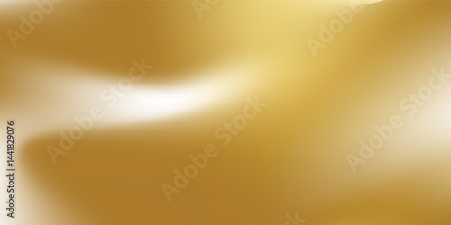 Close-up texture of natural gold silk. Light Golden fabric smooth texture surface background. Smooth elegant gold silk in Sepia toned. Texture, background, pattern, template. 3D vector illustration.