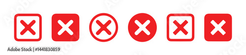 Check box icon with right and wrong buttons and yes or no checkmark icons. Modern label icons check mark and cross on transparent background. Eps 10