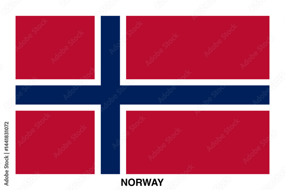 Obraz premium Norway flag vector isolated on transparent background