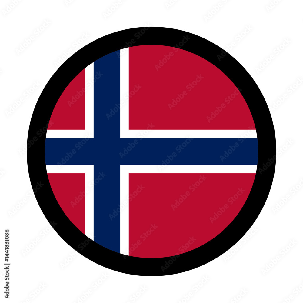 Obraz premium Norway flag vector isolated on transparent background