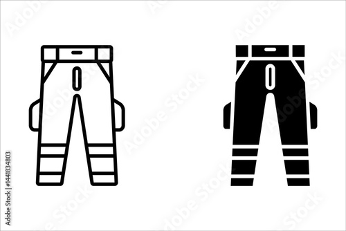 Firefighter Pants vector icon. Can be used for printing, mobile and web applications.