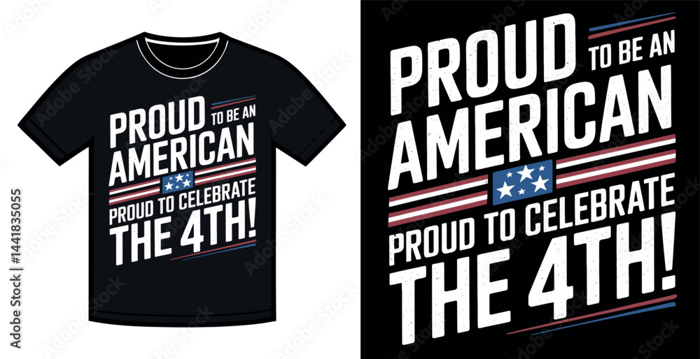 Stylish graphic t-shirt design celebrating American pride and the 4th of July. Stylish graphic t-shirt design celebrating American pride and the 4th of July.