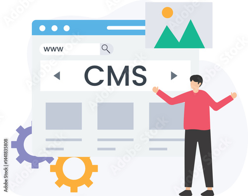 Website administrator managing digital content using a cms platform, simplifying website updates and ensuring efficient content management for online presence

