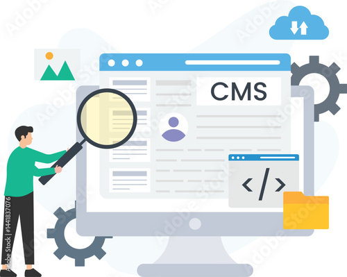 Website administrator managing digital content, optimizing online presence using cms platform, integrating code and multimedia, enhancing user experience with cloud technology

