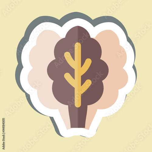 Sticker Kale. related to Fruits and Vegetables symbol. editable