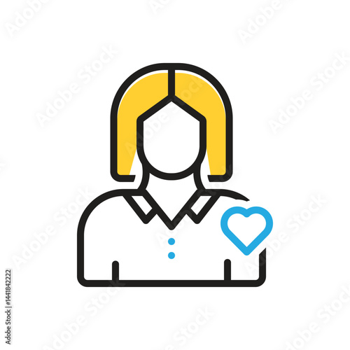 Multi color icon for herself