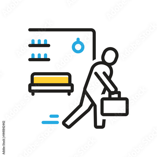 Multi color icon for leave