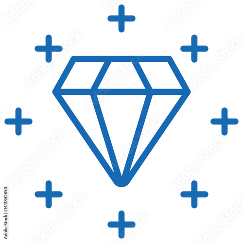 Value Blue White Icon