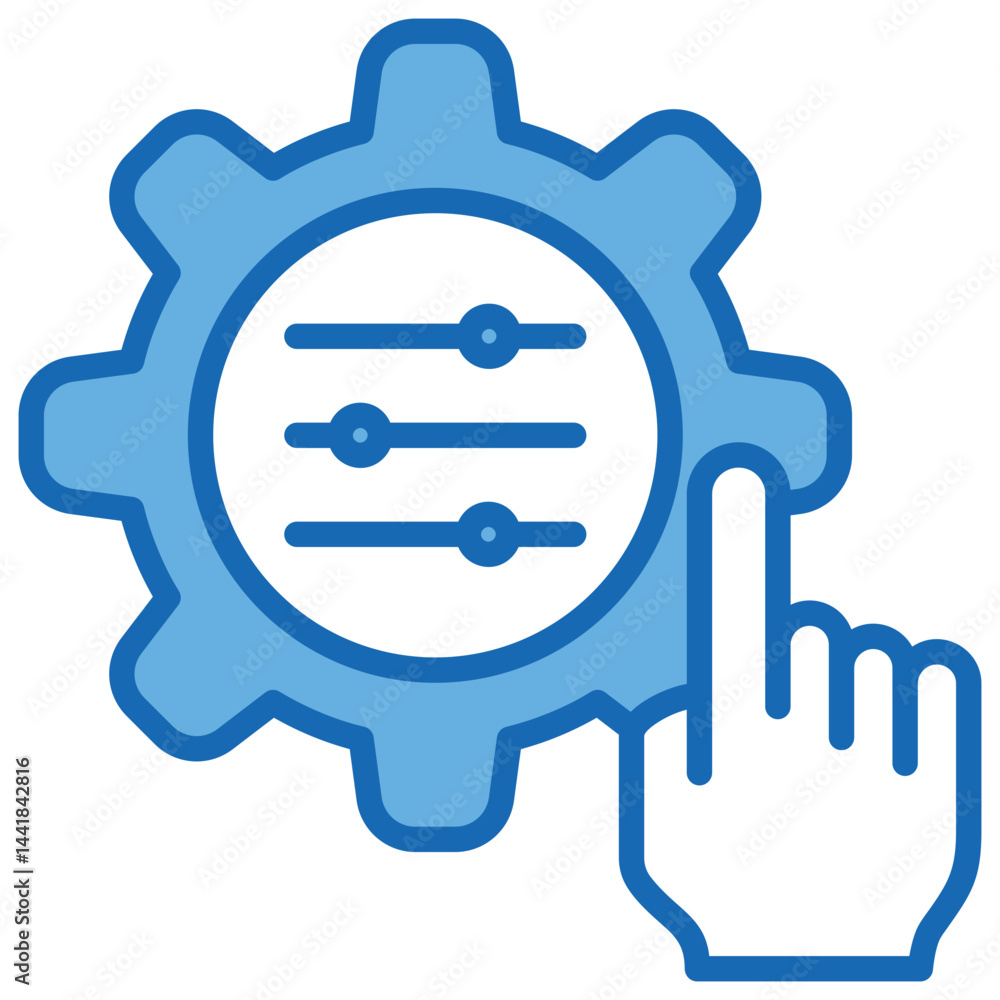 Customization Blue White Icon Customization Blue White Icon