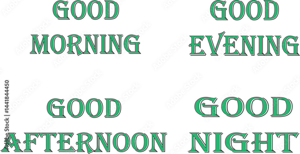 Obraz premium Formal English greetings