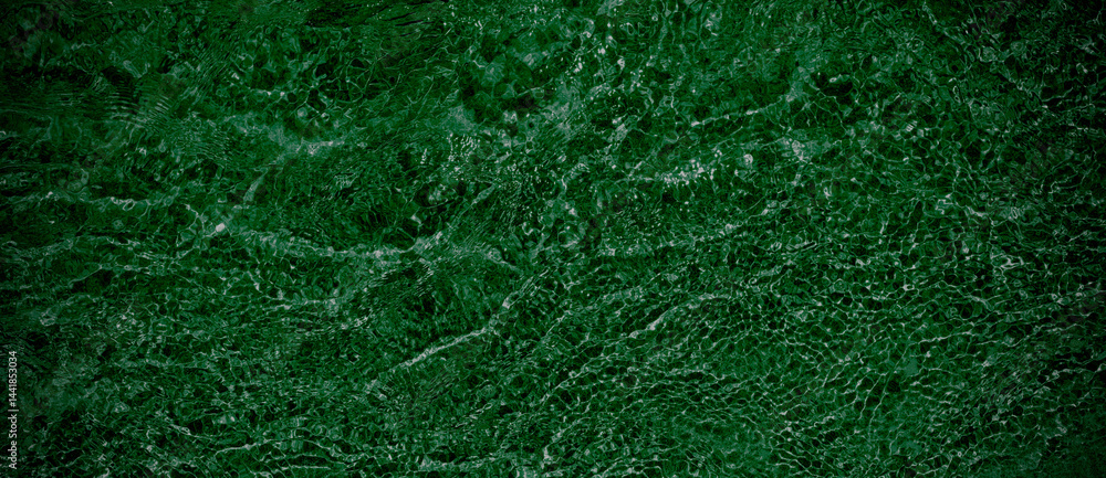 Dark green water