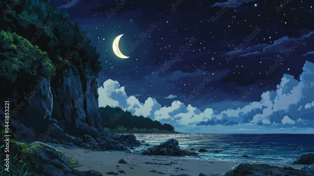 Nightfall Seascape Nightfall Seascape