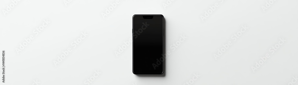 Black smartphone on a white isolate background Black smartphone on a white isolate background