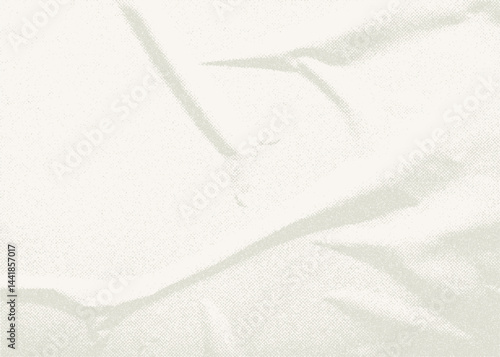White craft paper background. Pastel craft texture with small noise and dots. Vector halftone. Template light tones. Vector minimal, simple textile texture, background with folds and crumpled.
