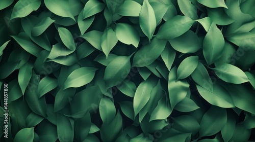 Wallpaper Mural Lush green leaves background Torontodigital.ca