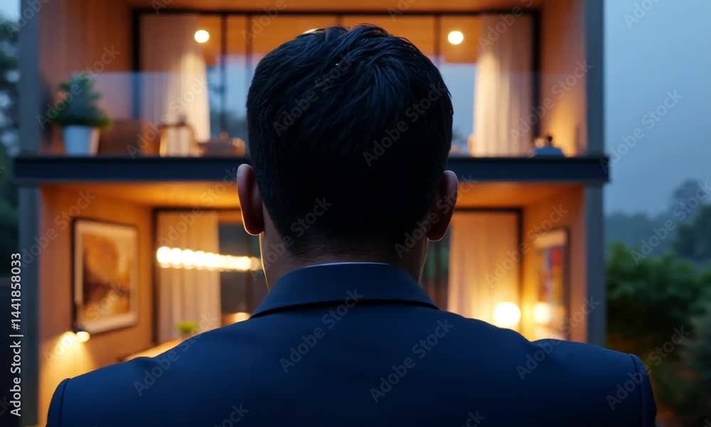 A serene night in a minimalist Japanese duplex with rain-kissed windows A serene night in a minimalist Japanese duplex with rain-kissed windows