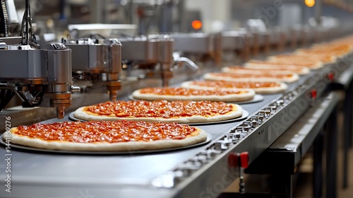 Wallpaper Mural Automated pizza production line Torontodigital.ca