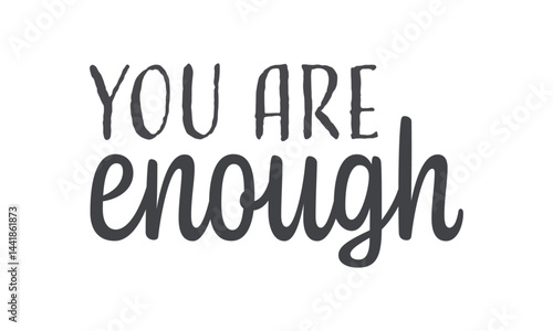 Positive affirmations illustration. self love cute quote. Printable vector quote for nursery Or use as poster, card, flyer or T Shirt