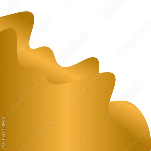 Gold Wave Curve Corner