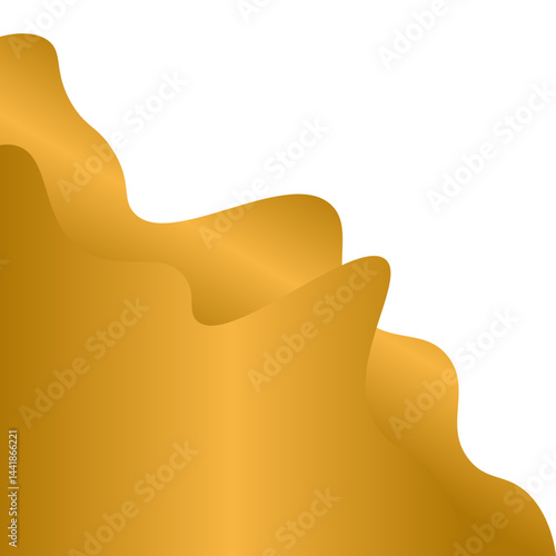 Gold Wave Curve Corner