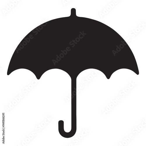 umbrella silhouette vector icon. vector illustration eps 10