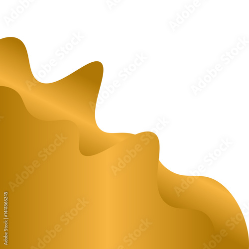 Gold Wave Curve Corner