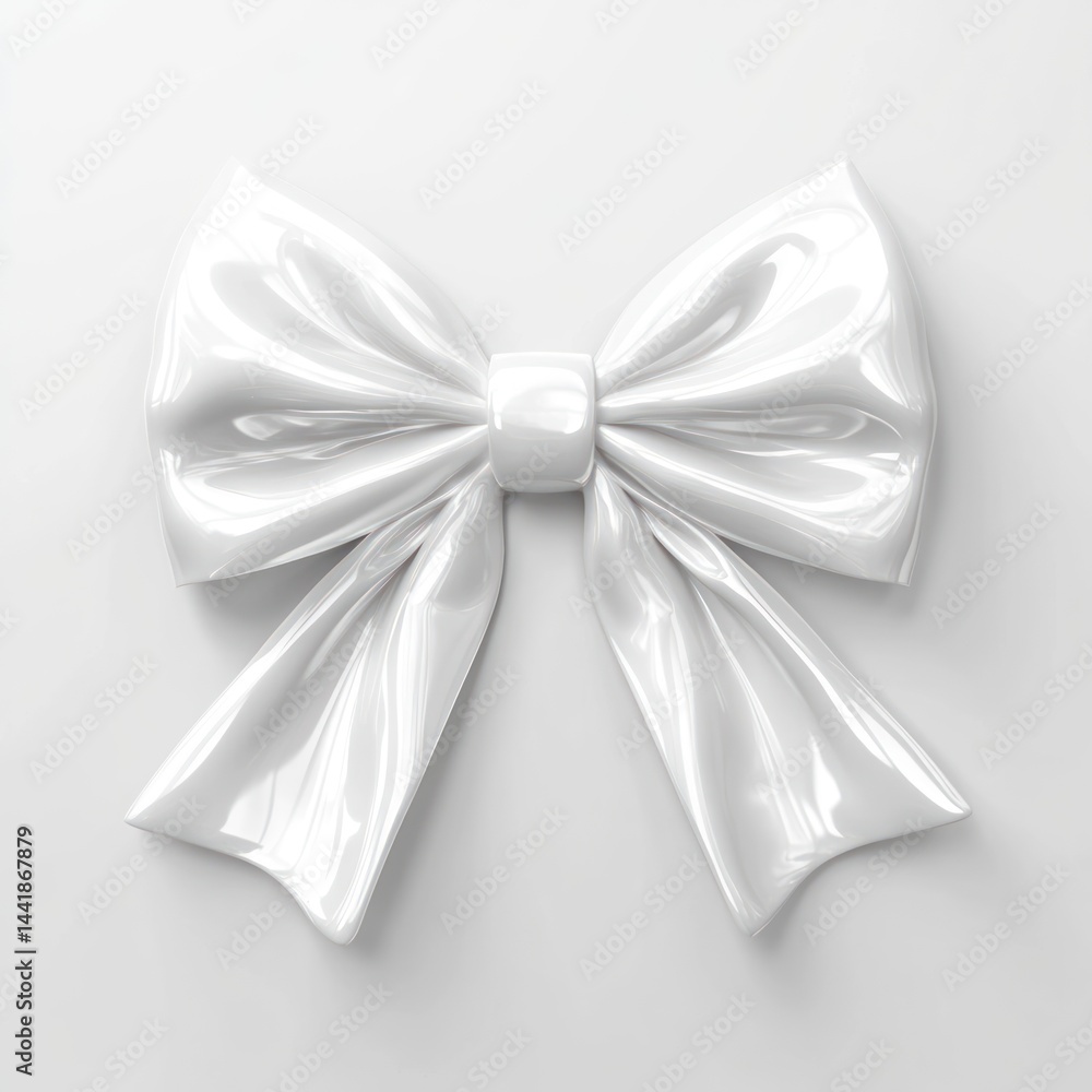 White Glossy Bow White Glossy Bow