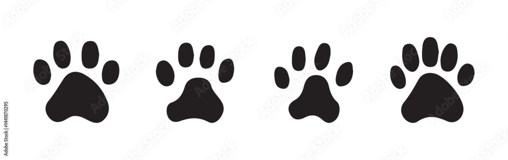 Pet paw editable stroke outline icon isolated on white background flat vector illustration eps 10 Pet paw editable stroke outline icon isolated on white background flat vector illustration eps 10