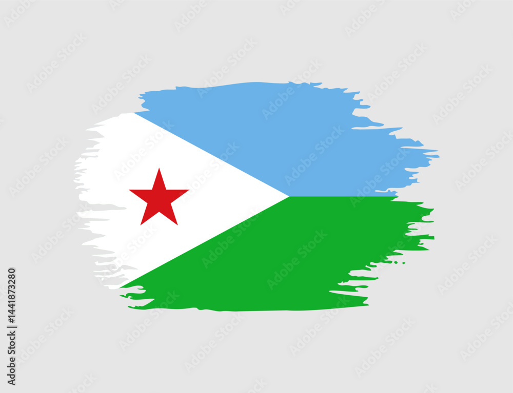 Fototapeta premium National Flag of Djibouti
