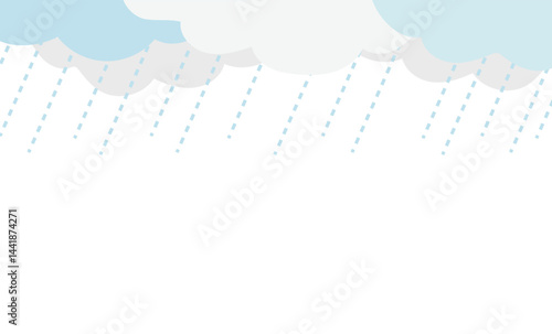 淡い雨の日のベクターイラスト背景素材
