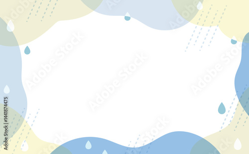 パステルカラーの雨の背景ベクターイラスト素材