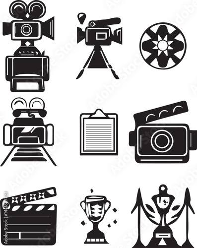 Film and Movie Production Icons, Cinematography