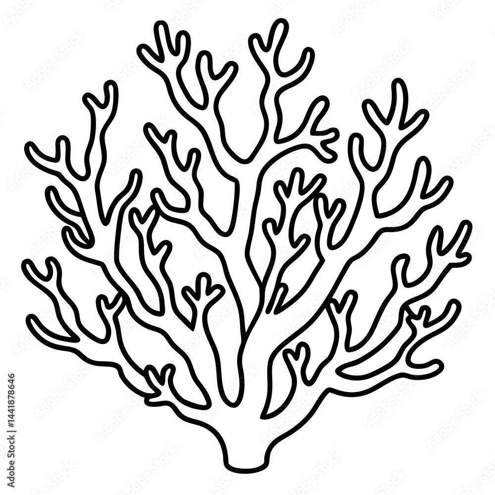 Sleek Coral Art in One Stroke Sleek Coral Art in One Stroke