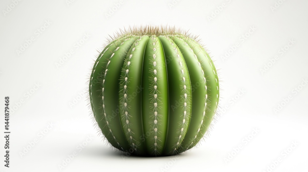 Sphere-shaped cactus, vibrant green, unique design Sphere-shaped cactus, vibrant green, unique design