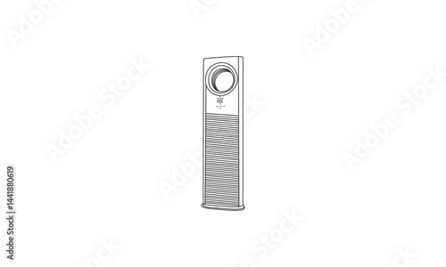 Modern Evaporative air cooler fan vector illustration  cooling and purifying the air in any room