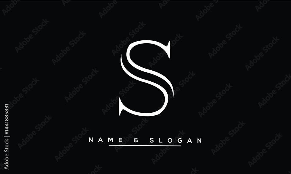 S Abstract Letters Logo Monogram