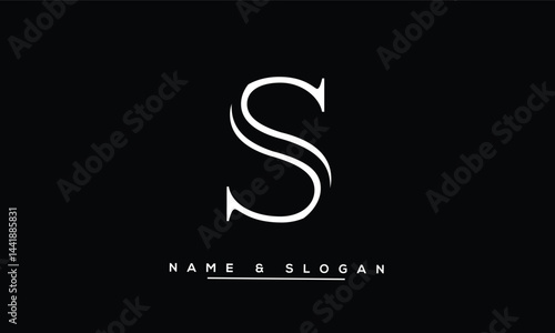 Obraz na płótnie S Abstract Letters Logo Monogram w salonie