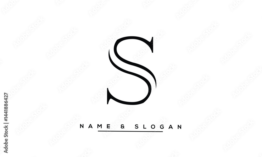 S Abstract Letters Logo Monogram
