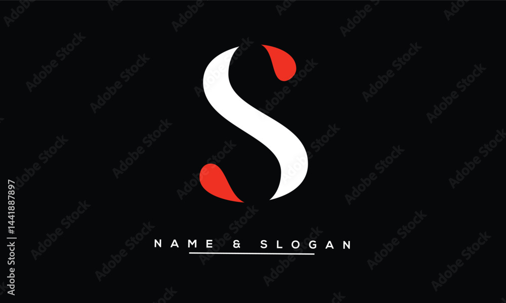 S Abstract Letters Logo Monogram