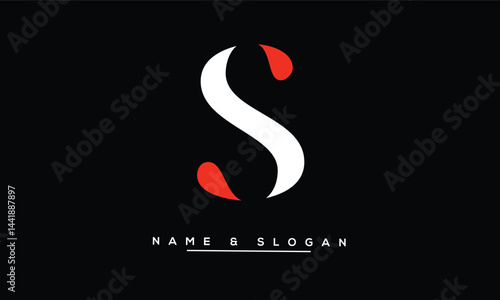 Obraz na płótnie S Abstract Letters Logo Monogram w salonie