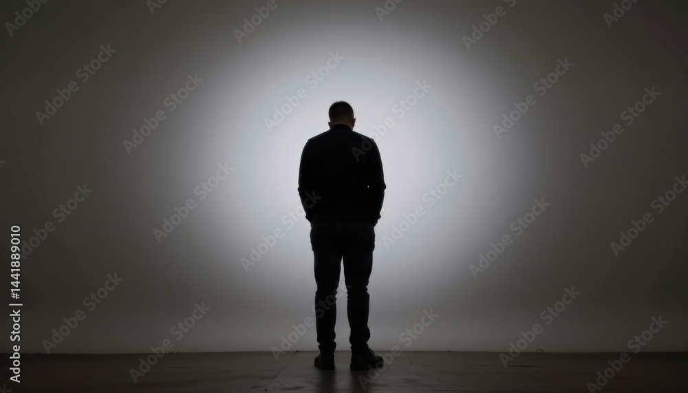Silhouette of a person against a bright background. Silhouette of a person against a bright background.